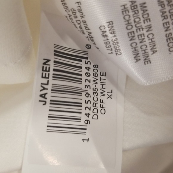 💕DRESS THE POPULATION💕 Jayleen Floral Lace Midi Dress ~ Off White XL NWT - Picture 10 of 11